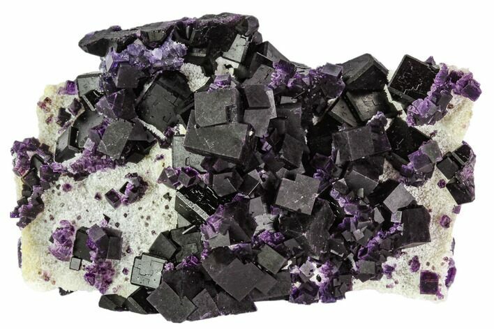 Dark Purple Cubic Fluorite Crystal Plate - China #112387